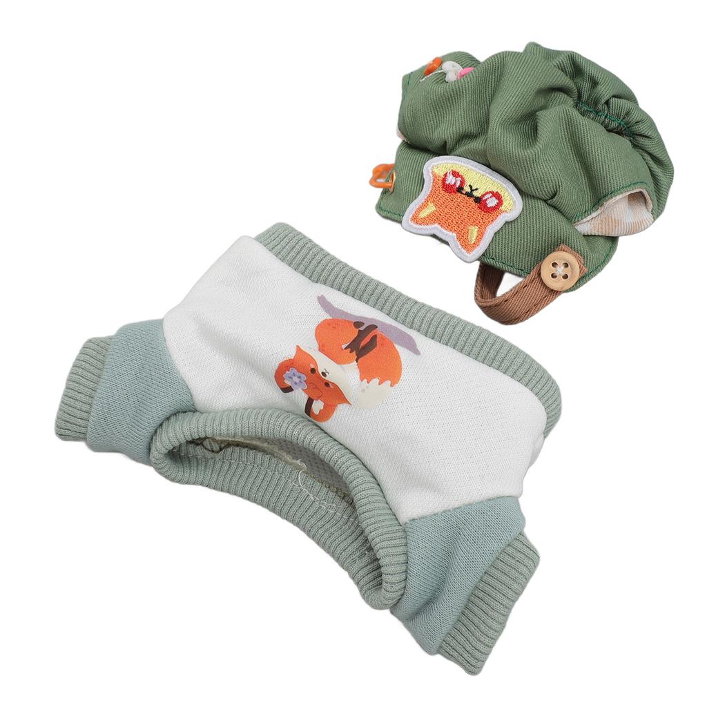 Plush Doll Clothes Cute Cotton T Shirt Overalls Stuffed Doll   Toy Clothing for 8in Dolls Dress Up