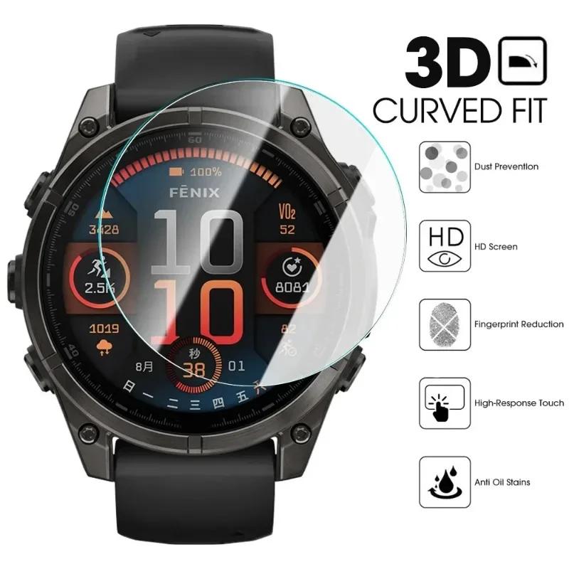 Tempered Glass For Garmin Fenix 8 43mm/47mm/51mm Smart Watch HD Clear Anti Scrach Screen Protective Film For Garmin Fenix8