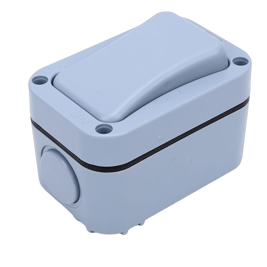 Outdoor Light Switch 20A Weatherproof IP66 Water Proof 1 Gang 1 Way Single Exterior Electrical Control with Indicator