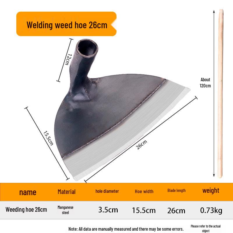 Manganese Steel Agricultural Weeding Hoe for Bamboo Shoots - Thickened for Soil Turning and Land Reclamation