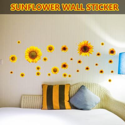 Sunflower Wall Stickers Self-Adhesive Decorative Wall Stickers  Stickers