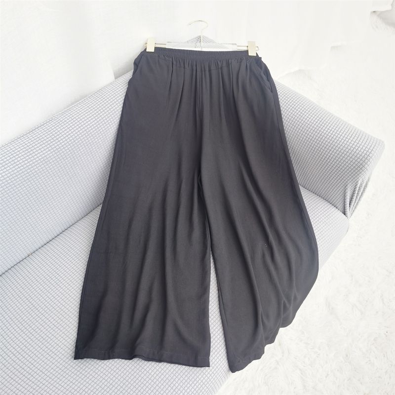 

Middle-Aged Ladieswear Loose Pants Summer Cotton Poplin Pants Summer Thin Middle-Aged and Elderly Women s Pants Loose Elderly Elastic Waist Pants 5 pieces Free size (trademark 3XL)