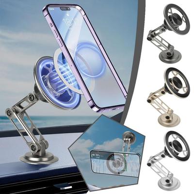 Metalowy magnetyczny uchwyt samochodowy na telefon 360 stopni obrotowy składany uchwyt na telefon biurkowy w samochodzie dla B1d1
