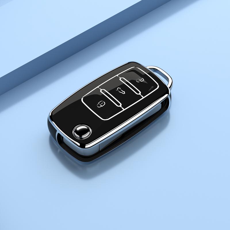 

Fashion TPU Car Key Case Cover for VW Volkswagen Polo Tiguan Passat B5 B6 B7 Golf 4 5 6 MK6 Jetta Lavida for Skoda Octavia