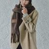 ihr WOOL MIXED BOLD MUFFLER / BROWN