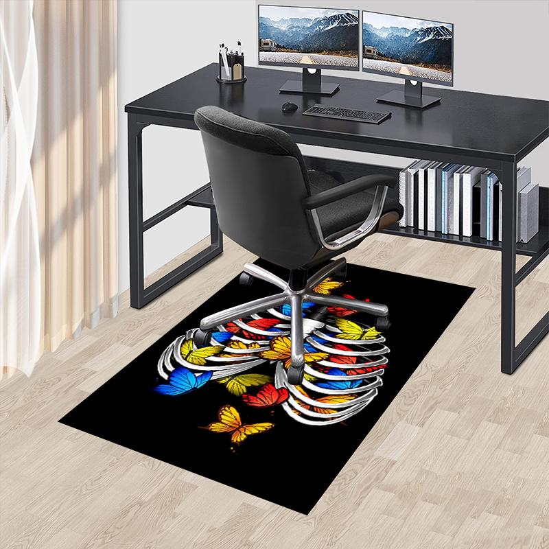 

Office Chair Mat: Vibrant Butterfly Design for Home Decor, Office Carpet, Large Rug Gift Suitable for Bedroom, Living Room, and Various Room 60cm by 90cm