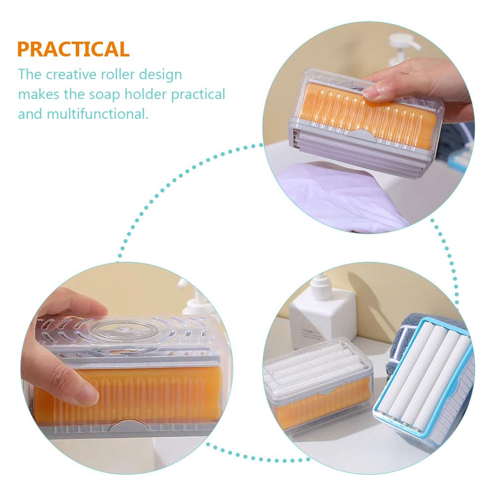2 Stück Seifendose Arbeitsplatte Spülbecken Schäumende Dosen Reisebehälter Spender Werkzeug PP Werkzeuge Etui