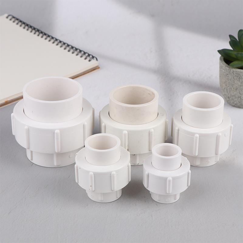 1Pc 1/2" 3/4" 1" &1 1/4"&1 1/2"Double Female Thread PVC Garden Watering Irrigation Fitting Connector Fish Tank Detachable Joint