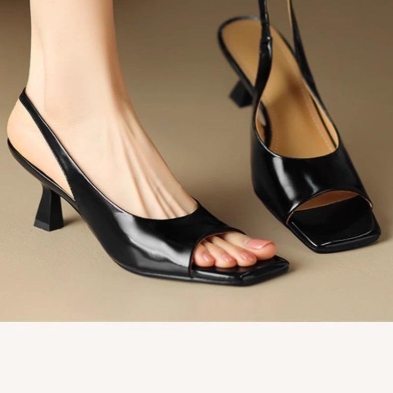 Fashion Summer Peeping Toe Women's Sandals 2025 New Fashion Wearing Single-style Belt Pumping Women's Party High Heels Sandalia Sandals