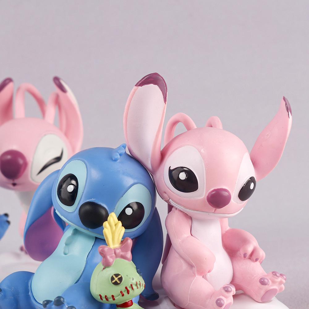 Entzückendes Stitch-Liebhaber-Modellpuppe PVC-Figur Desktop-Display Figuren Ornamente Jungen Mädchen Cartoon-Puppen Kinder Geburtsdatum Geschenke