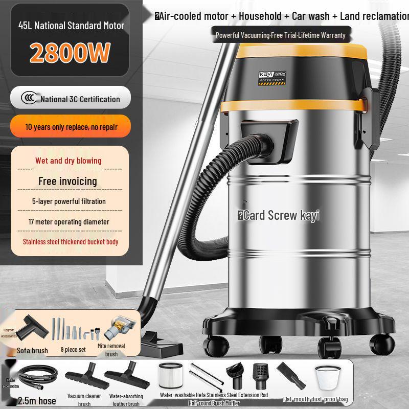 High-Power Household Vacuum Cleaner: Strong Suction for Car, Floor, Carpet, and Grout Cleaning