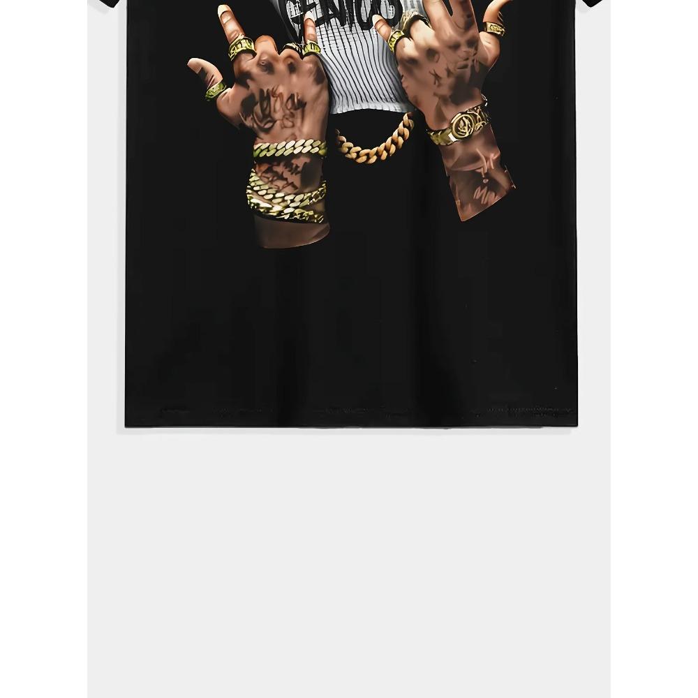 Men's Novelty Graphic Tee - Casual & Comfortable Short Sleeve T-Shirt with Unique Print Design, Perfect for Summer Daily Wear