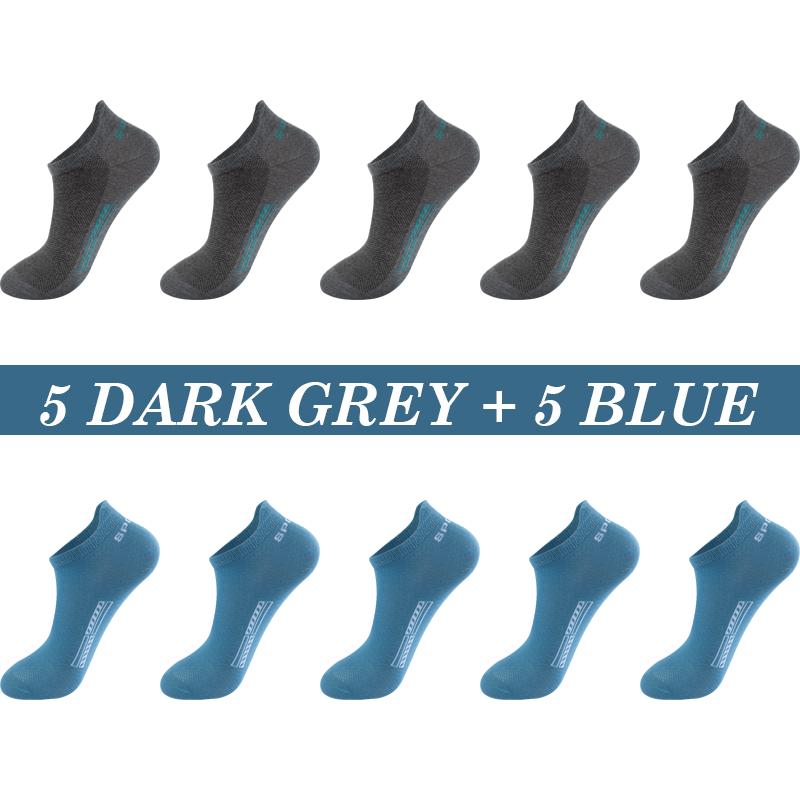 High Quality 10 Pairs Men Socks Breathable Cotton Summer Sports Boat Sock Mesh Casual Athletic Thin Cut Short Sokken Plus Size 37-48