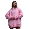 Letter Print Oversized Hoodie - Street Style Womens Loose Fit Hooded Sweatshirt