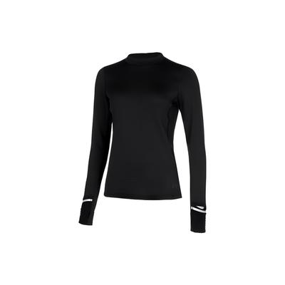 Solid Color Long Sleeve Fitted Workout Top Women Tops Black 1379343-001