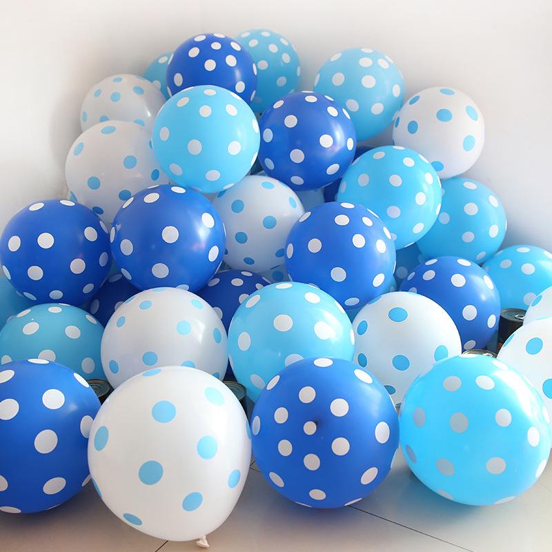 12-Inch Thick Polka Dot Balloons, 2.8g, Colorful Party Decorations Balloons разноцветный