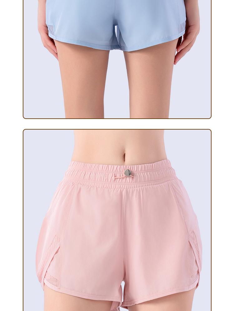Women's Yoga Shorts, Quick-Dry, Breathable, Loose Fit, Anti-Exposure, Ideal for Spring/Summer Outdoor and Running Activities