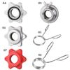 Chrome Plated Gym Weight Barbell Bar Clips Dumbbell Spinlock Collars Spin Lock Screw Check Nut