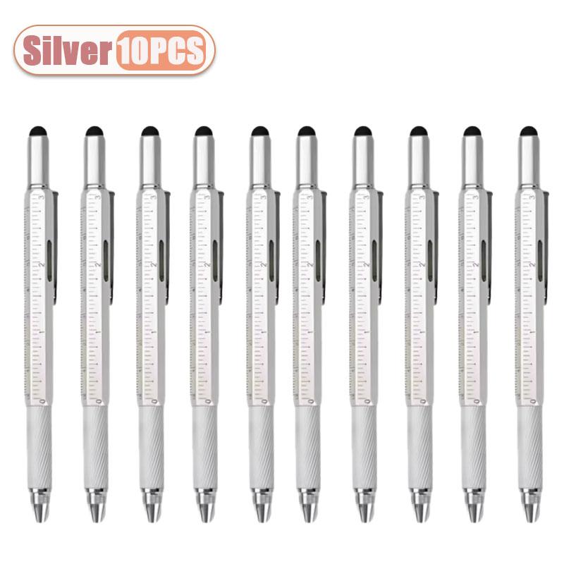 6 in 1 Multi Level Pen Stylus Multi Tool Pen with Touch Screen Caliper Level and Screwdriver Office Tool Creative Stationery