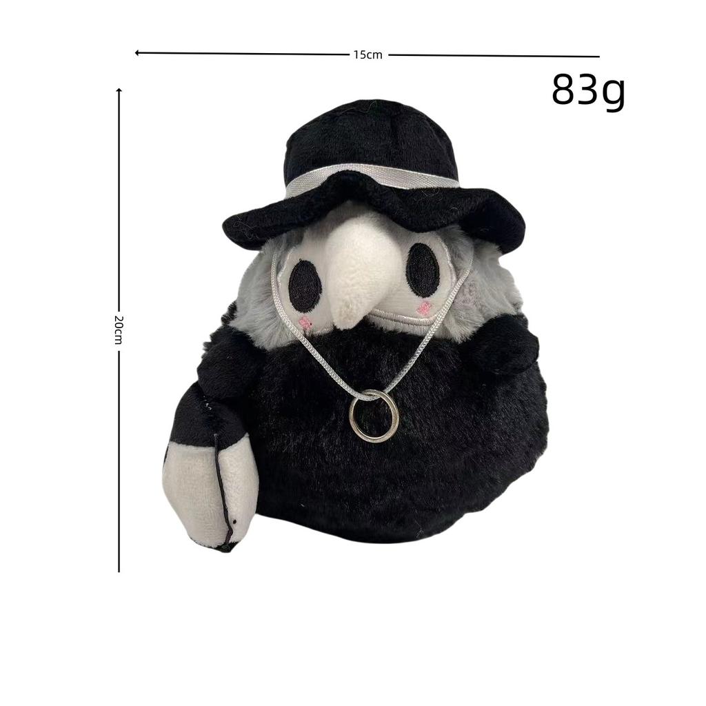 Plüschpuppe Krähe Krankenschwester, Halloween Leuchtpuppe Lichtabsorbierende Puppe