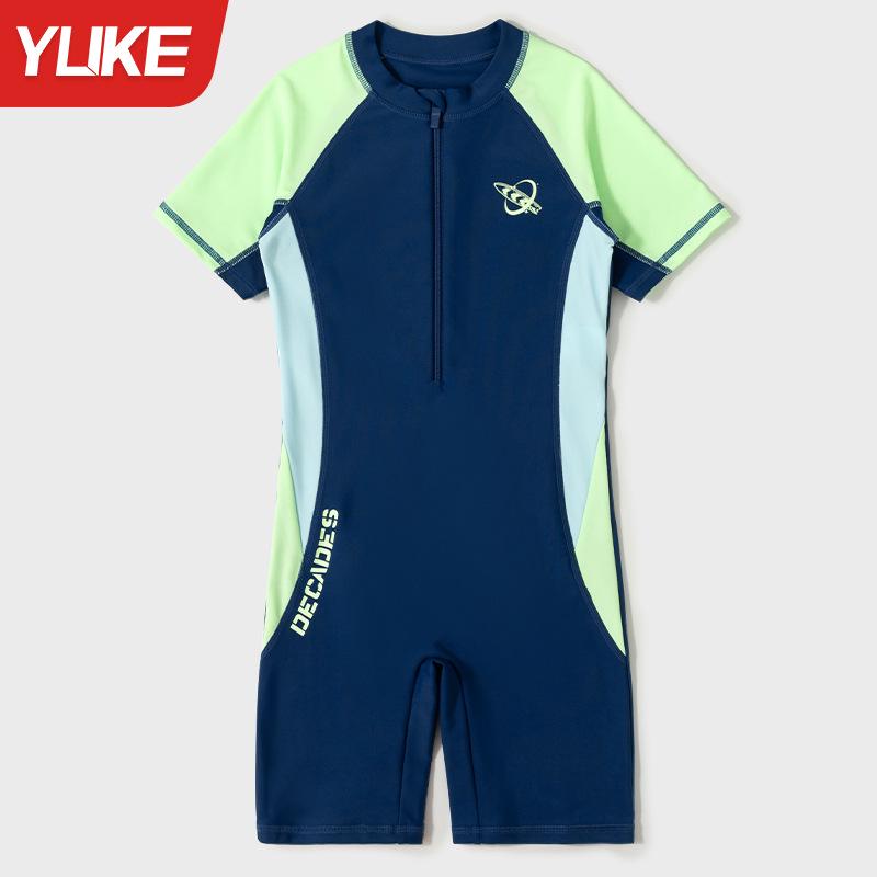 Yuke Boys  One-Piece Swimsuit 2026 - Sun Protection Swimwear for Older Kids 6XL