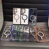 Samsung S25/S24 Ultra Magnetic Transparent Phone Case with Ice Color and Metal Lens Ring