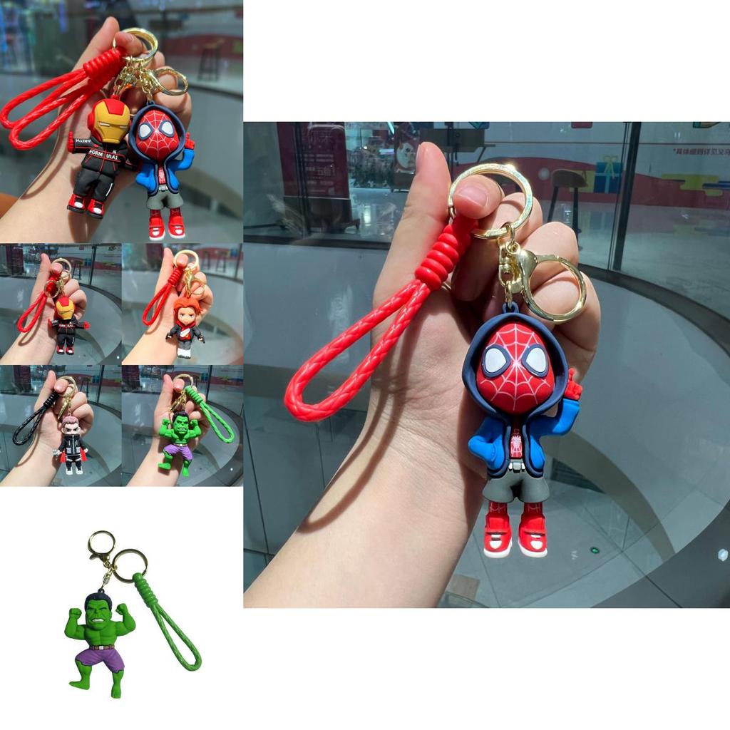 Adorable Superhero Keychain Silicone Avenger Series Key Ring For Car Keys Gifts