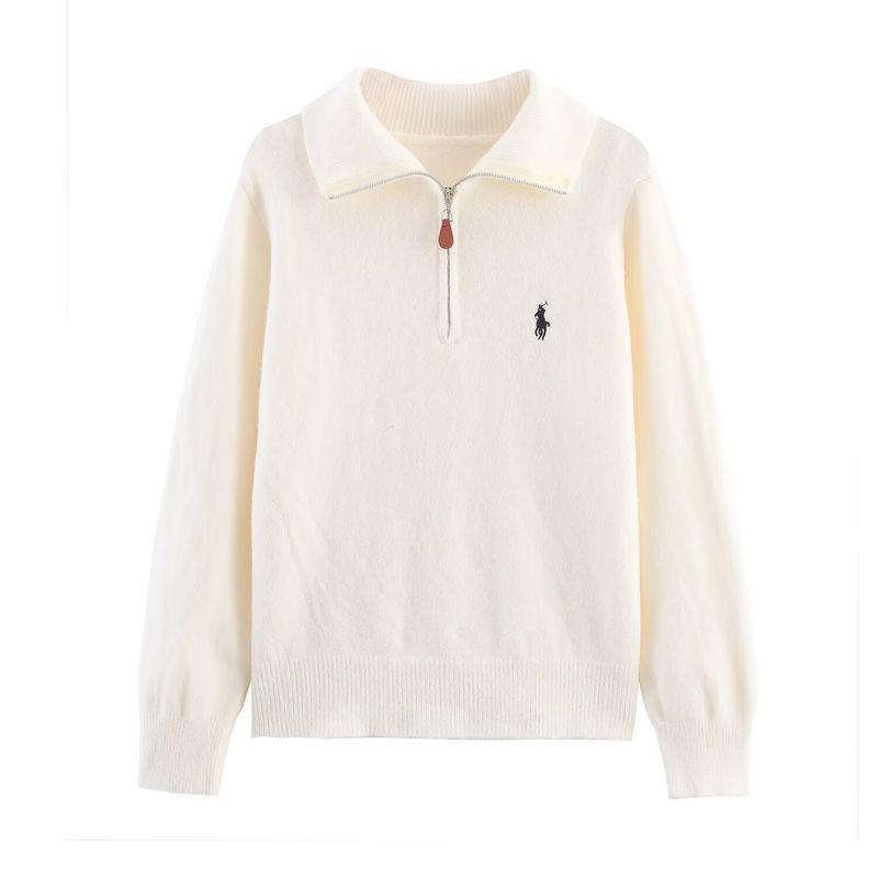 Za New Arrival Women's Clothing ZR Fashion Style Export Fashion All-Match Minimalist Embroider Zipper Pullover Knitwear
