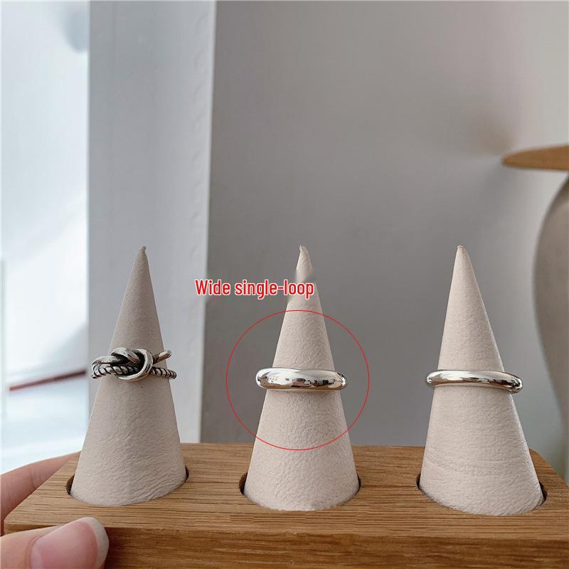 Korean Retro Cross Knot Open Ring for Women - Simple Cool Style Index Finger Ring Adjustable Open Size