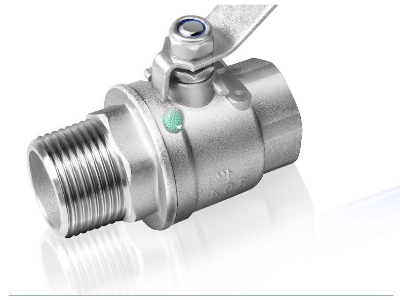 304 Stainless Steel Ball Valve, Dual Thread, Water Pipe Switch, Sizes: 46 Points, 1/1.2/1.5/2 Inches.