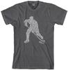 Threadrock Mens Hockey Player Typography Design T Shirt Sports Word Art