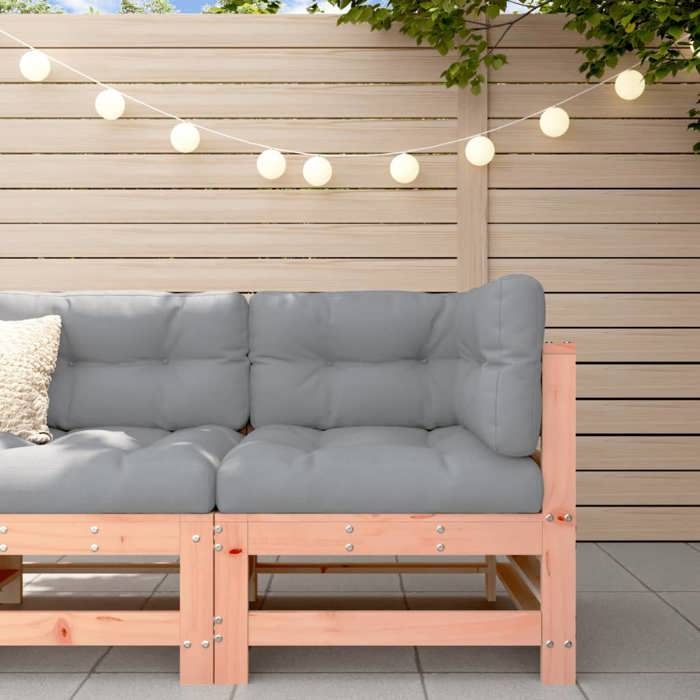 VidaXL Canapé d'Angle avec Coussins, Siège avec Dossier, Meuble de Jardin Terrasse Balcon Patio Extérieur, Marron Bois 825658
