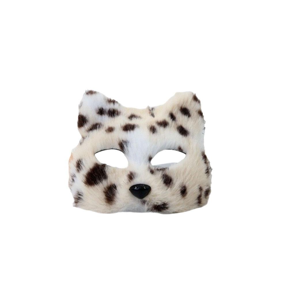 Cartoon Cat Plush Mask Realistic Masquerade Mask Simple Halloween Plush Mask Carnival Party