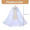 Rainbow Tulle Princess Cape for Kids Glowing Hooded Anna Cloak Dress Up Accessory For Theme Parties Halloween Props