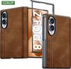 Business Matte PU Leather for Samsung Z Fold 8 Ultra Skin Feel Screen Protector Flim Magnetic Hinge Protection Shockproof Cover