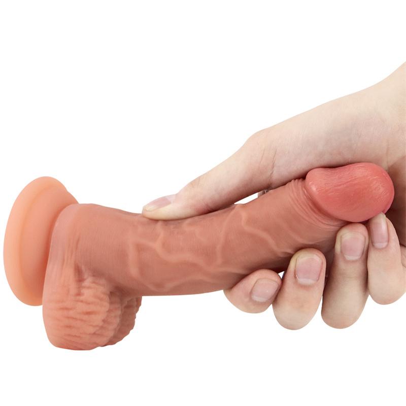 Female Liquid Silicone Soft Simulation Dildo Wearable Pants Suction Cup Manual Dildo Masturbation Device for Men and Women
