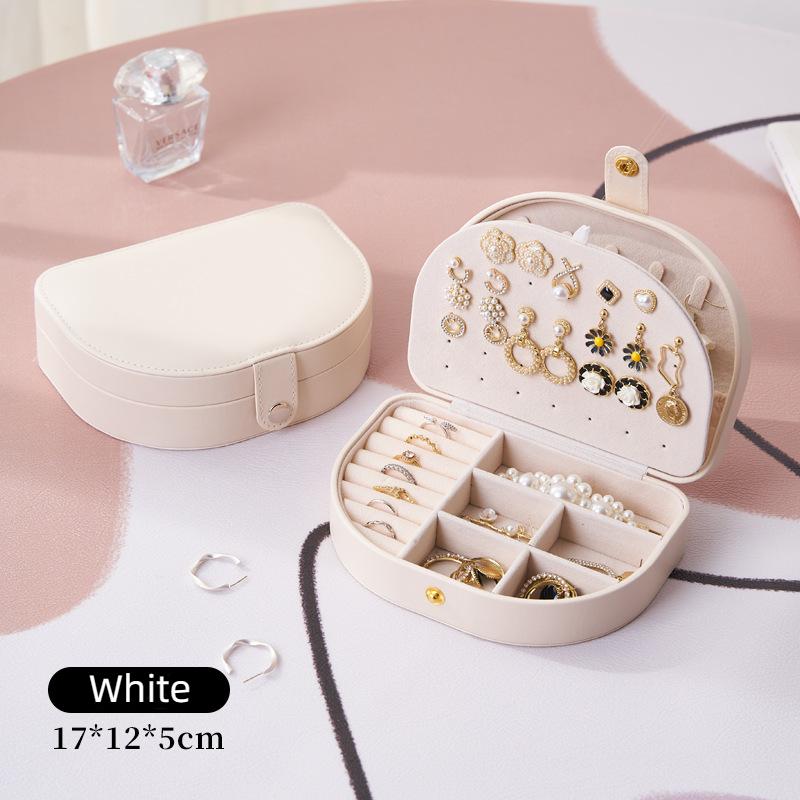 

2024 Новая кожаная шкатулка для драгоценностей, ожерелье, браслет, серьги, шкатулка для ювелирных изделий, коробка для хранения ювелирных изделий белый