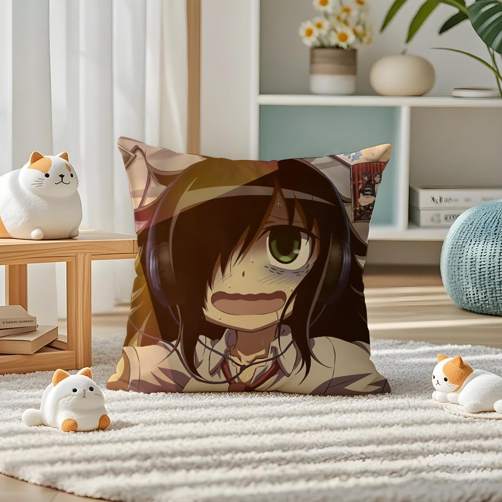 KKuroki TTomoko Pillow Case Silky elegant Comfort Sofa Bed Invisible zipper 30X30cm