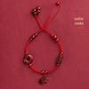 Cinnabar Zodiac Red String Anklet - 2023 Safe Knot Bracelet, Birth Year Woven Foot Rope with High-End Feel
