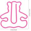 20pcs Bear Paper Clips,Mini Bear Shape Bookmark Organize Paperclips Funny Animal Shape Paperclips Planner Clips for Office School Supplies