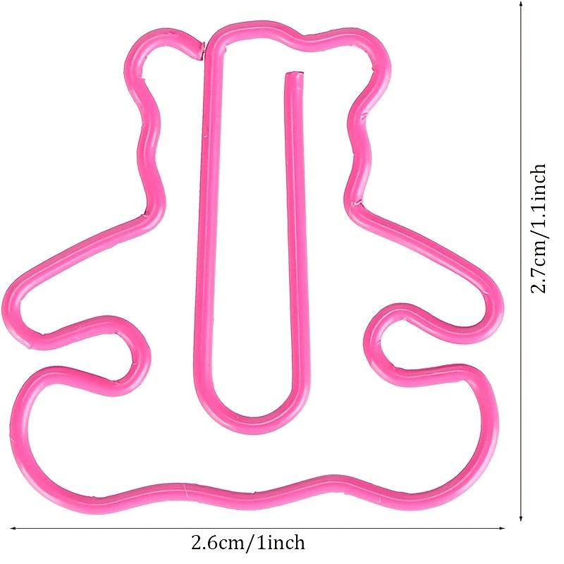 20pcs Bear Paper Clips,Mini Bear Shape Bookmark Organize Paperclips Funny Animal Shape Paperclips Planner Clips for Office School Supplies