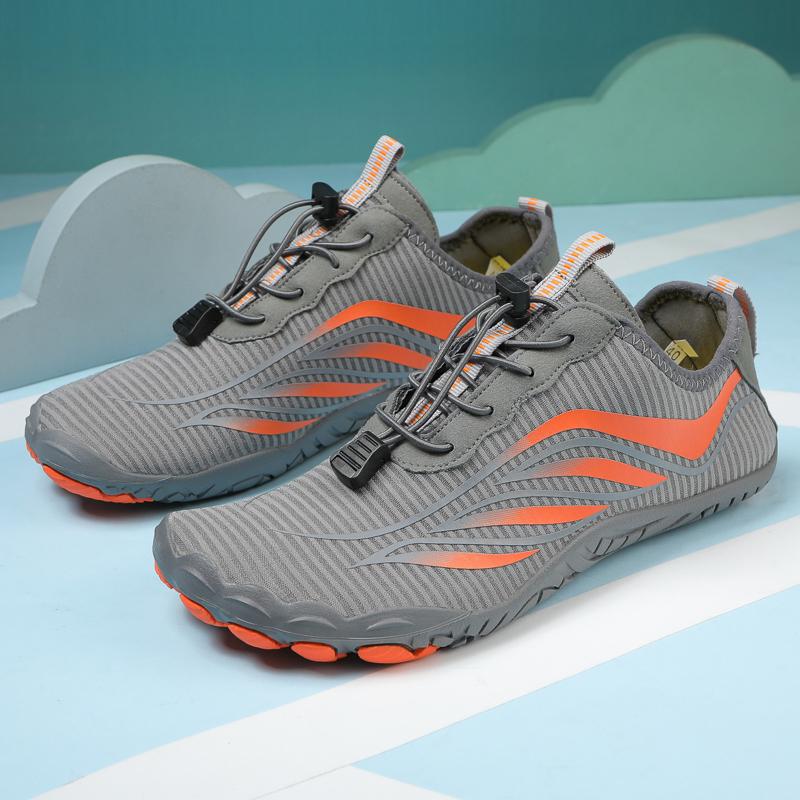 

Мужские кроссовки для плавания, пляжная быстросохнущая обувь для прогулок, уличная повседневная обувь, дышащие пляжные сандалии для пар, размер 35-47 47 серый