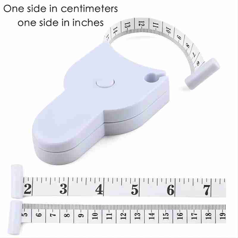 

Portable Fitness Telescopic Health Tape Measure With Handle Torch Y-shaped Tape Measure Waist Circumference Tape Measure 1.5M білий