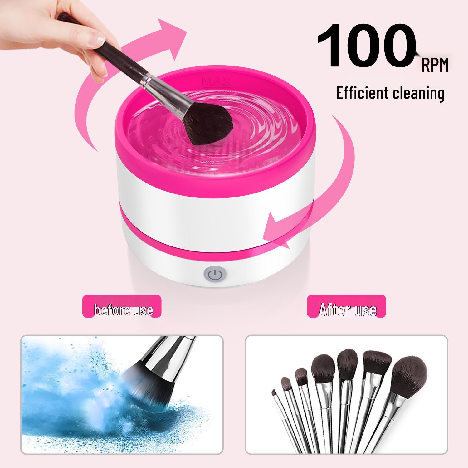 Type-C Electric Makeup Brush Cleaner Set: Automatic Beauty Tool for Efficient Brush Washing