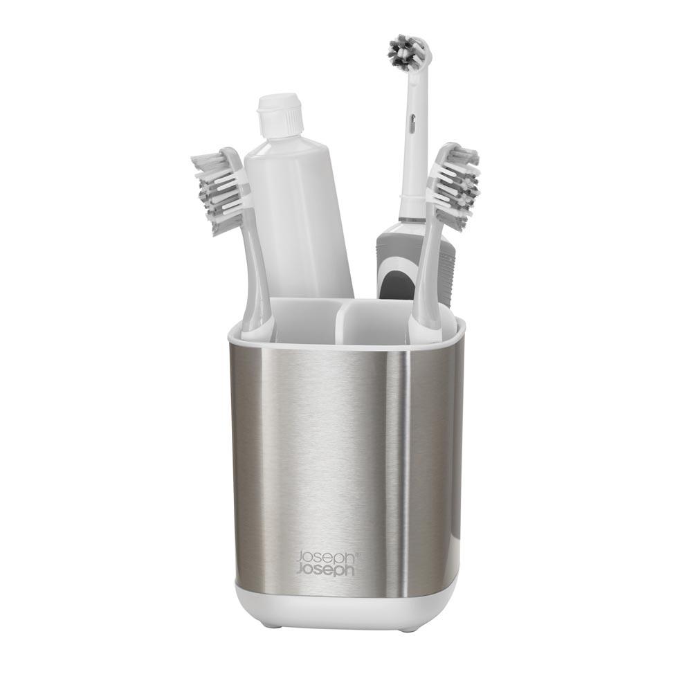 Joseph Joseph Easy Store Steel Toothbrush and Toothpaste Organizer