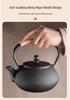 Handmade Uncoated Cast Iron Japanese Tea Pot - Retro Style Hearth Kettle for Brewing and Boiling Water