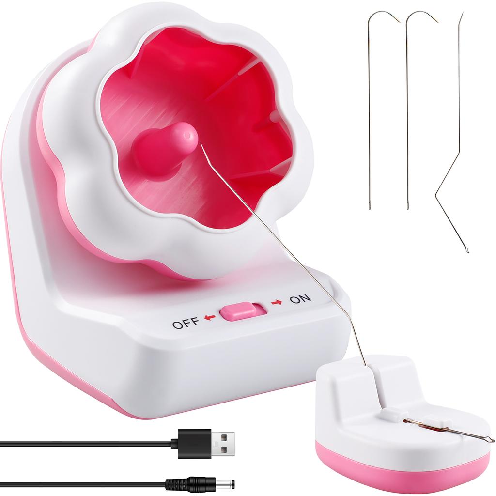 Plastic Electric Bead Spinner Efficient Adjustable Speed Bracelet Bead Spinner for DIY Beginner Bracelets Necklaces Making Gift