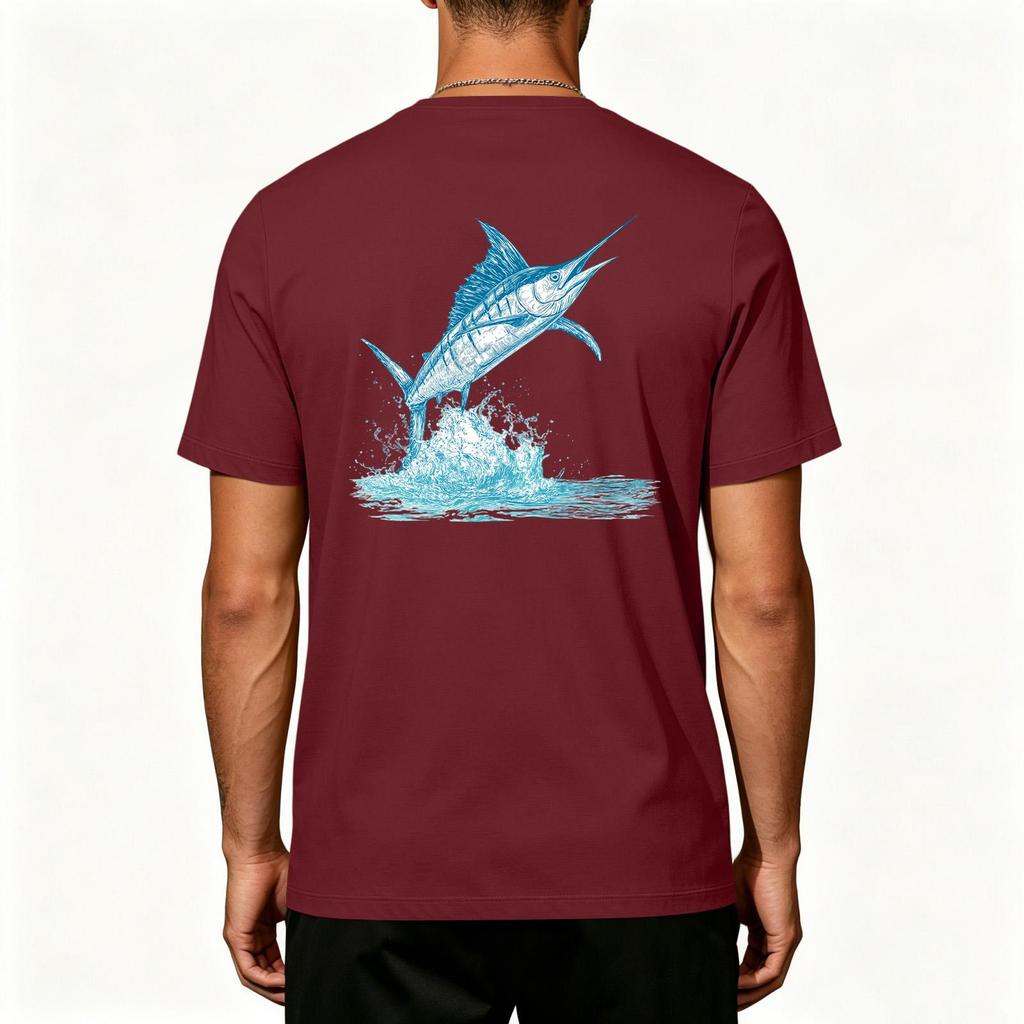 Men's Outdoor Fishing T Shirt Short Sleeve UPF 50 Plus Sun Protection Stretch Cooling Sports Tee Lightweight Quick Dry