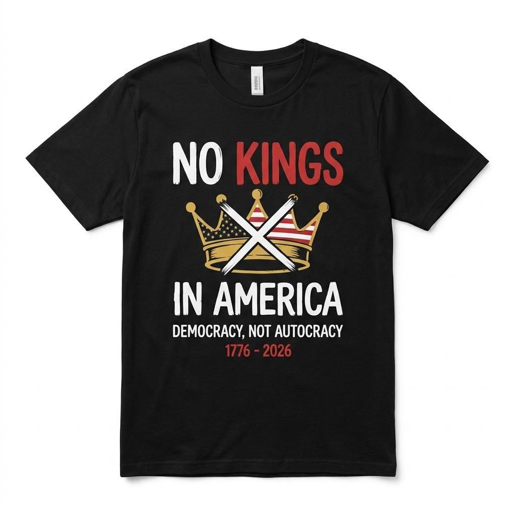 US 250th Anniversary T-Shirt 1776-2026 No Kings In America S