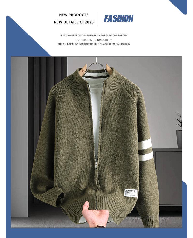 Autumn 2023 Men's Stand-up Collar Knit Cardigan